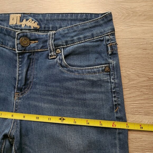 Kut from the Kloth Jeans Size 4 Slim Bootcut Button Flap Stretch Denim Western - Picture 9 of 13